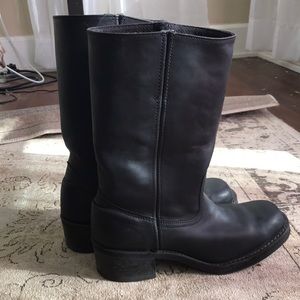 Vintage motorcycle boots